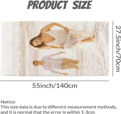 Toalla de baño personalizada con nombre de texto de foto Toalla de playa personalizada 28"x55" de secado rápido Foto 1 de 4