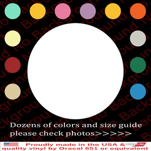 Circle Round Dot Sport Shape Vinyl Decal Car Bumper Sticker Window Wall SP019C - Picture 1 of 11