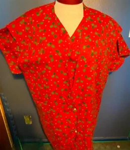 Hecho a mano 2 piezas Top y Chaleco Navidad Enfermera Uniforme Médico Veterinario Borgoña - Imagen 1 de 12