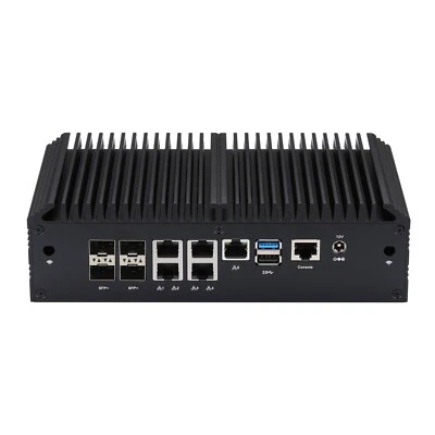 Qotom Powerful Fanless Soft Routing - Atom C3758R AES-NI, 5X 2.5G LAN, 4X 10GbE - Image 1 of 4