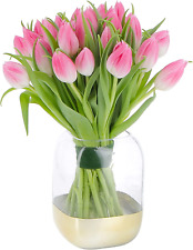 Bouquet Of 30 Tulips Pink - Bouquet Flowers Real Fresh Home Office Decor
