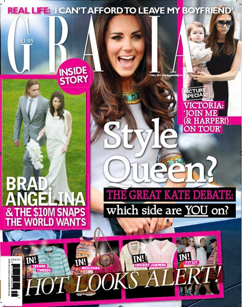 GRAZIA,Kate Middleton,Victoria Beckham,Angelina Jolie,Jean Paul Gaultier,Marina - Image 1 of 1