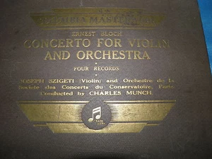 Bloch - Concerto For Violin & Orchestra - Joseph Szigeti / UK Columbia 78RPM Box - Picture 1 of 6