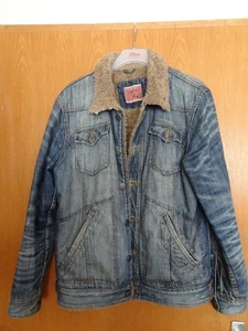 Herren Jeansjacke, blau, mit Teddyfutter, Gr M  von Springfield - Bild 1 von 4