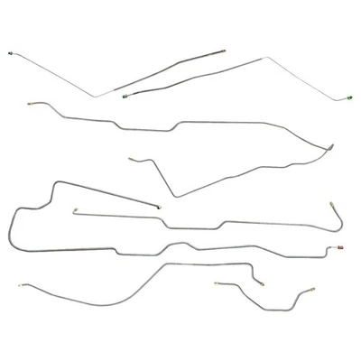 Brake Line Kit Power Disc Tubes Narrow 20 Axle 1978-79 Jeep CJ5 OE Steel 7pc - Image 1 of 4
