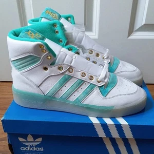 ADIDAS RIVALRY HI Chinese Singles Day UK8.5 US9 Deadstock 🏀 White Green Gold - Picture 1 of 23
