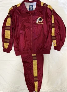 Tuta da pista vintage Pro Player Washington Redskins uomo XL giacca e pantaloni nylon - Foto 1 di 12
