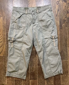 Pantalones capri cargo Gloria Vanderbilt talla 8 (W32xL19) verde elástico exterior - Imagen 1 de 8