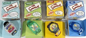 SET 4 NEW 2002 BURGER KING THE SIMPSONS TALKING WATCHES BART HOMER KRUSTY FAMILY - Picture 1 of 21
