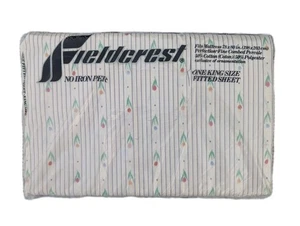NEW! Old Stock Fieldcrest Percale King Size Fitted Sheet 79x80 Inches aug25 - Picture 1 of 8