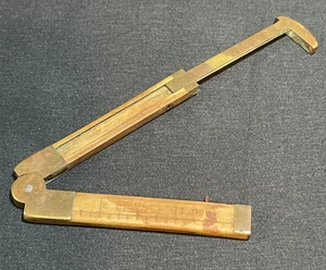 STANLEY vintage n. Righello pinza pieghevole 36 in legno di bosso e ottone - Made in U.S.A. - Foto 1 di 13