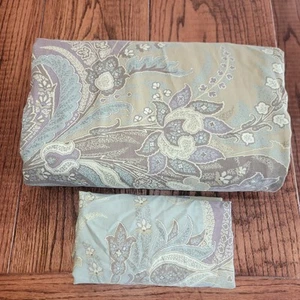 Pottery Barn King Paisley Bettbezug & 1 Kissenbezüge Caesarea lila - Bild 1 von 15