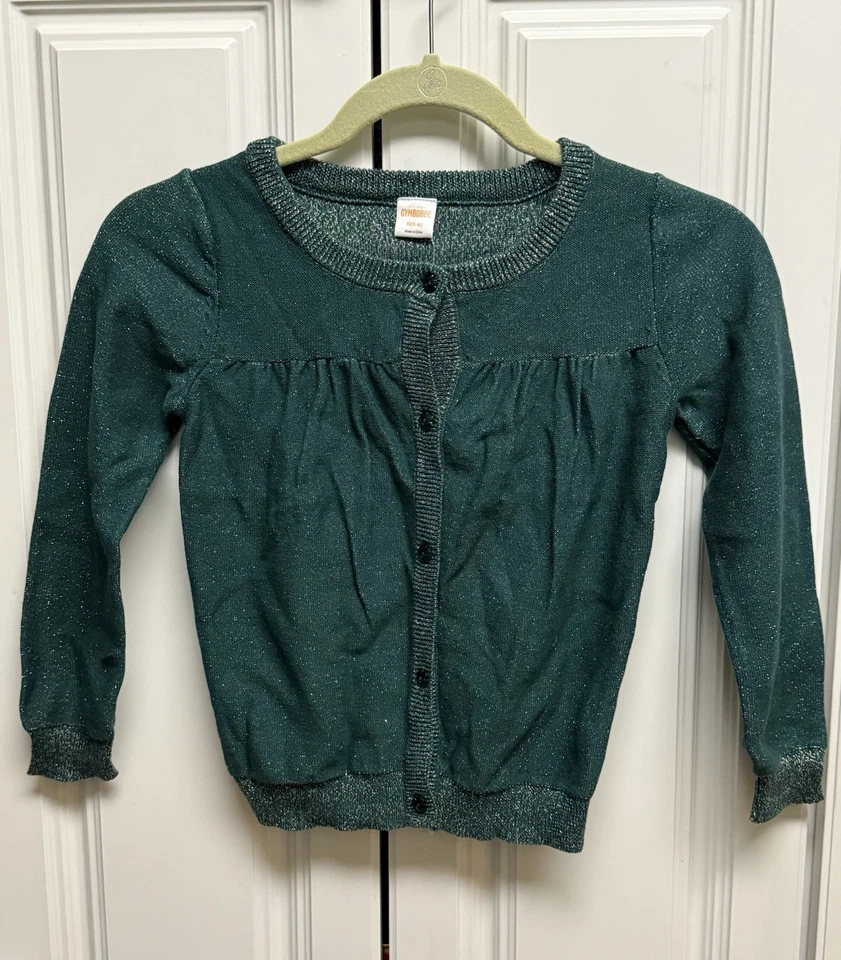 NEW Gymboree *Green with Metallic Thread Cardigan Sweater* Size Small (5-6) - Image 1 of 3