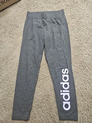 ADIDAS, LEGGINGS MUJER GRIS ALGODÓN CINTURA ELÁSTICA LOGO, TALLA M Foto 1 de 4