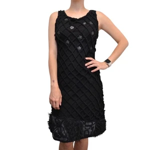 Vestido Save the Queen Diseñador Negro Sin Mangas Talla S Hecho en Italia - Imagen 1 de 11