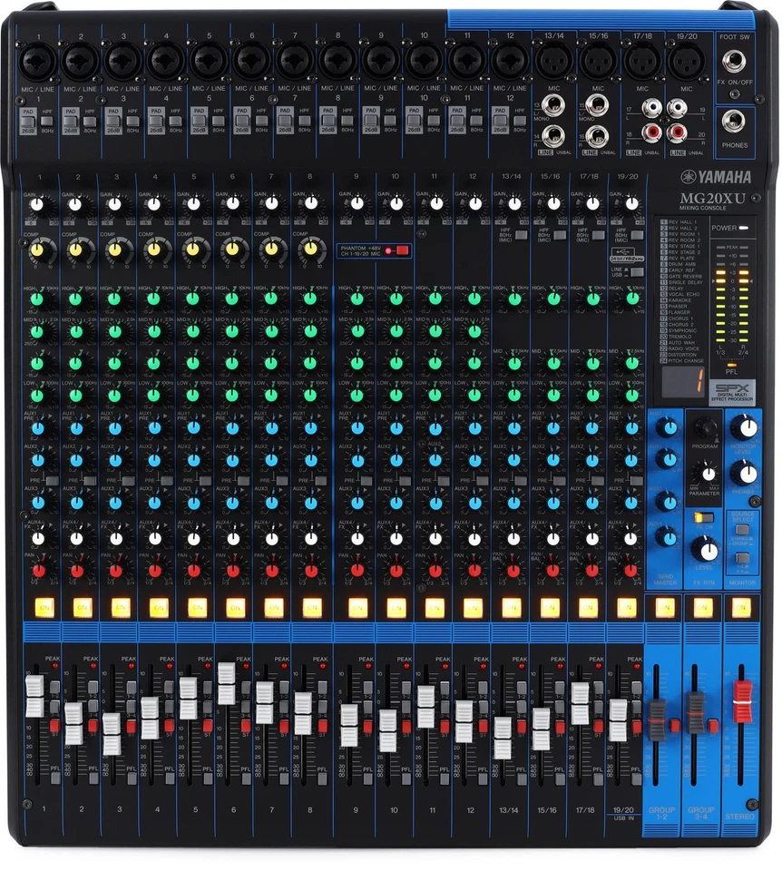 Yamaha MG20XU 20-channel Mixer with USB and FX - Image 1 of 1