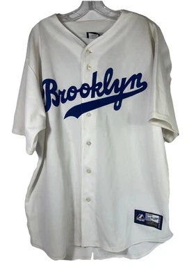 Men's XL JACKIE ROBINSON MLB BROOKLYN DODGERS Jersey Cooperstown Collection - Image 1 of 4