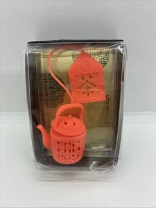 Goods Of Desire Silicone Teapot-Shape Tea Infuser Diffuser Strainer Peach - Picture 1 of 4