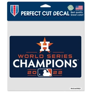 WinCraft Houston Astros 2022 World Series Champions 8" x 8" Perfect Cut Decal - Picture 1 of 1