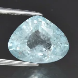 AQUAMARINE 4.88ct Blue Pear 12.3x9.6x7.4mm Natural Untreated from Brazil - Bild 1 von 10