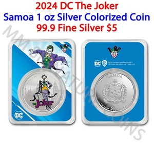 2024 The Joker DC Colorized 1oz Silver Coin Samoa $5 - Picture 1 of 1