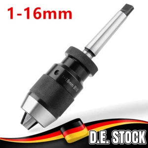 Schnellspann-Bohrfutter 1-16mm mit Kegeldorn MT2 B16 Austreiblappen Bohrfutter - Bild 1 von 12