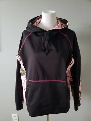 Trail Crest Pink Camo Pullover Hoodie Sweatshirt Waterproof Jacket Women XL - Image 1 of 4