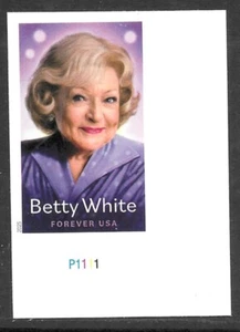 Scott #5976a IMPERFORATE (NO DIE-CUT) Betty White Plate Number Single, MNH - Bild 1 von 1