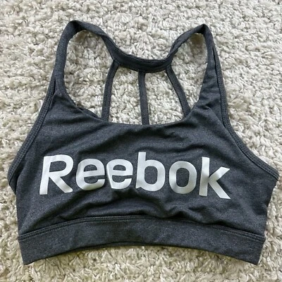 Reebok Women’s Size XS Sports Bra Strappy Back Unpadded Wireless  - Imagem 1 de 4
