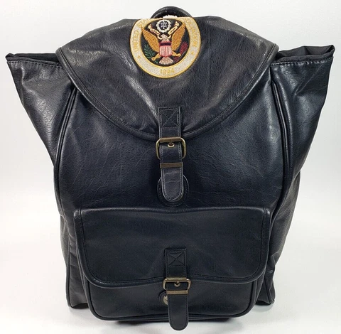 USGA United States Golf Association Black Faux Leather Tour Bag 1894 Backpack Cover