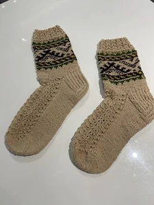 Ladies Hand Knitted Socks UK Size 5.5-6.5 - Picture 1 of 4