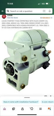 Motor De Arranque Para Isuzu Amigo 1998-2000 1994-2002 Honda Passport 3.2L SND0093 Foto 1 de 4