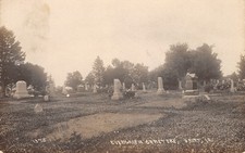 Britt Iowa ~ Cemitério Evergreen ~ Lápides ~ Higdon ~ prull ~ c1914 Foto Real ~ RPPC