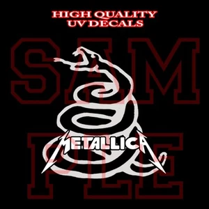4" 5" 6" 7" Metal Black Death Gothic Industrial Thrash Gray Snake UV Decal - Bild 1 von 3