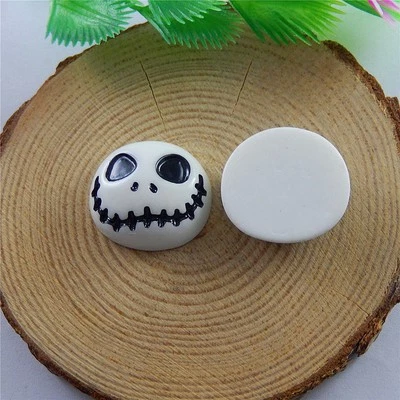 10-pack Resin Ghost Head Cabochons Flat Back Embellishments Art Decors 24x22x9mm - Image 1 of 4