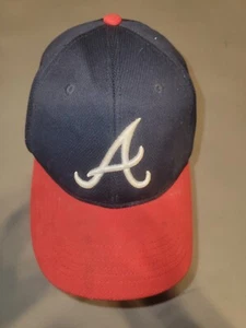 Atlanta Braves Blue And Red OC Sports Adjustable Strap Hat Baseball Cap OSFM MLB - Picture 1 of 6