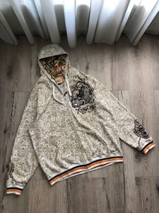 Felpa con cappuccio Ecko Unltd ricamata edizione limitata logo Rhino cerniera vintage - Foto 1 di 18