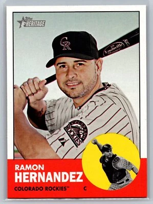 2012 Topps Heritage #326 Ramon Hernandez ROCKIES - Image 1 of 2