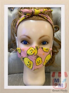 Cloth Mask & Turban Set For Girls | Yellow Duck | Free Shipping - Picture 1 of 6