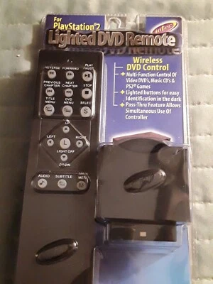INTEC LIGHTED DVD REMOTE CONTROL WITH  CONSOLE PASS THRU  ADAPTER NEW SEALED - Image 1 of 4