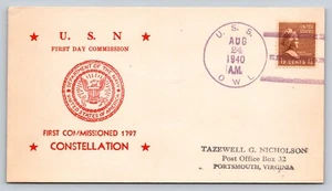 USN 1st Day Commission USS Constellation USS Owl Ship Cancel #805 Prexie Solo - Picture 1 of 2