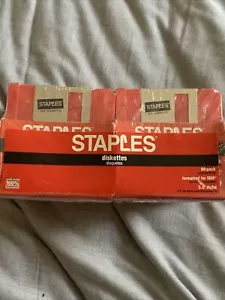 50 Pack Staples 3.5" 1.44MB DS/HD IBM Format Floppy Disks Diskettes 5 Colors - Picture 1 of 5