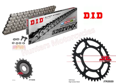 Cadena de anillo en X de acero de alta resistencia Triumph 900 Street Twin DID ZVMX-2 y piñones JT Foto 1 de 3