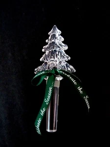 MIKASA 'Holiday Time' glass Christmas tree wine liquor bottle stopper - box - Picture 1 of 4