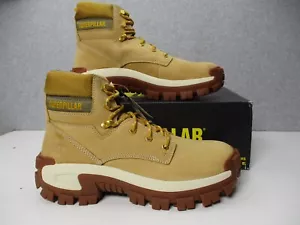 Caterpillar Invader Steel Toe Hi Slip Resist Honey/Brown CAT Boots Mens Sz 9.5 - Picture 1 of 10