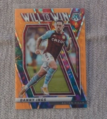 21-22 Panini Danny Ings #13 Aston Villa Mosaic EPL Will To Win Orange Flouresnt - Image 1 of 2