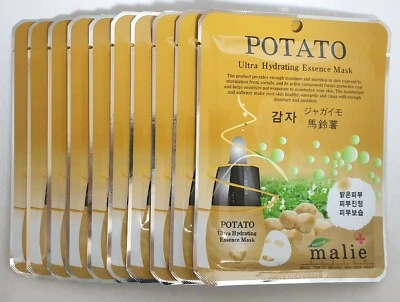 10pcs Malie POTATO Face Mask Packs Sheet 0.88oz Moisturizing Whitening Cosmetic - Image 1 of 4