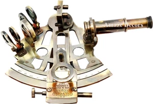 Nautical Maritime Antique Brass Ship Sextant Astrolabe Kelvin & Hughes London - Picture 1 of 5
