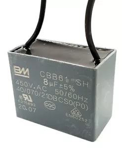 Condensatore avviamento ventola motore CBB61 8uF 450V, marca BM, venditore UK–rif:ux986 - Foto 1 di 3