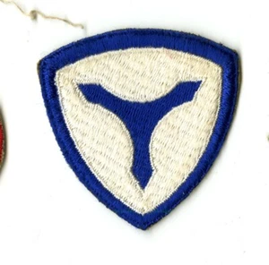 3rd Service Command White Back Patch WWII Vintage Mid Atlantic States - Imagen 1 de 2